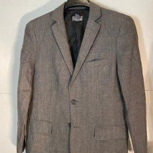 H&M DARK GREY LINEN BLAZER 36R